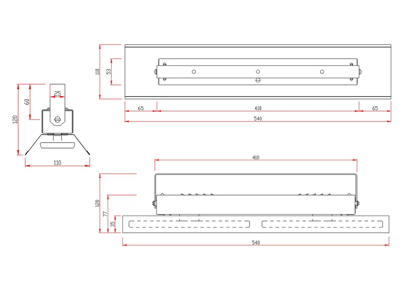 Инфракрасные промышленные обогреватели ЭИУС-112 | Габаритные и установочные размеры