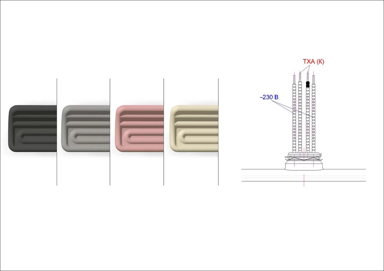 Инфракрасные керамические нагревательные элементы (излучатели) с вогнутой излучающей поверхностью ИКН | Дополнительные опции